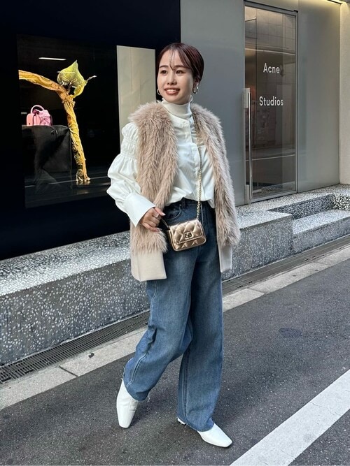 新品yuki takase フェイクファーベスト　ジレ フェイクファー ジレ（01-13VI05-204）｜K.T キヨコ タカセ（K.T