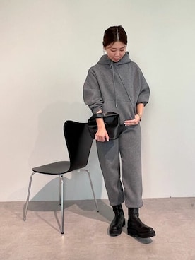 「urs」｜「アイテム（トレンチコート）」を使った、ur'sさん（レディース・153cm）の冬コーディネート
