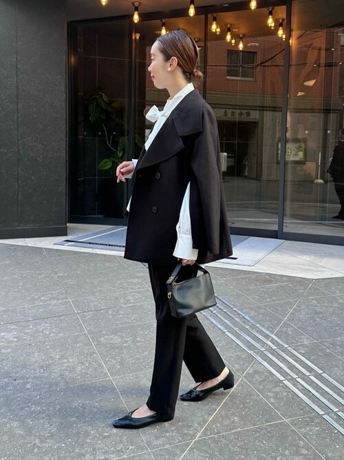 セール】フェイクウールビッグカラースリットスリーブコート（ダウン