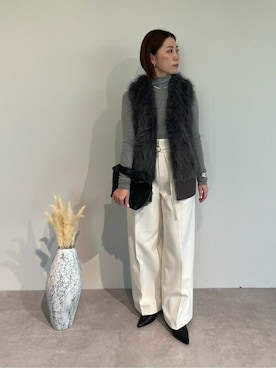 「UR'S（ユアーズ）のアイテム（ベスト）」を使った、ur'sさん（レディース・153cm）の冬コーディネート