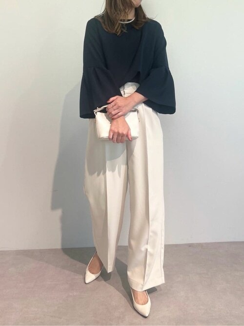 タックフレアスリーブシャツ N.Natural Beauty Basic ブラウス シャツ フロントタックフレア