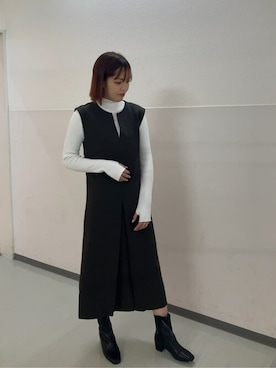 「urs」｜「アイテム（ブーツ）」を使った、ur'sさん（レディース・168cm）の冬コーディネート