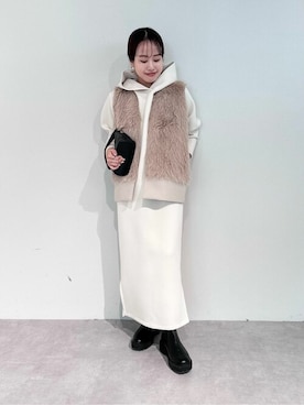「urs」｜「アイテム（ブーツ）」を使った、ur'sさん（レディース・153cm）の冬コーディネート