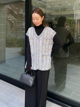 「UR'S（ユアーズ）のアイテム（ベスト）」を使った、ur'sさん（レディース・153cm）の冬コーディネート