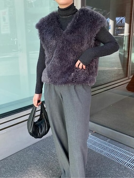 「UR'S（ユアーズ）のアイテム（ベスト）」を使った、ur'sさん（レディース・164cm）の冬コーディネート