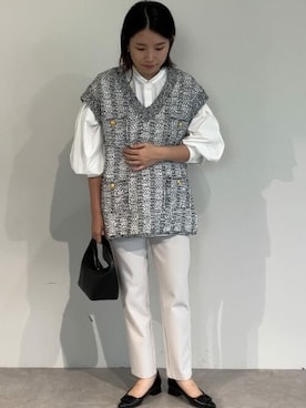 「UR'S（ユアーズ）のアイテム（ベスト）」を使った、ur'sさん（レディース・166cm）の冬コーディネート