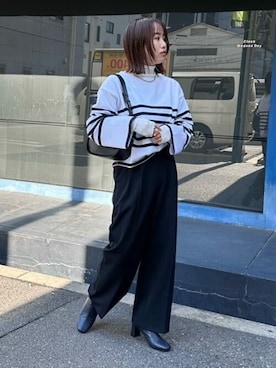 「urs」｜「アイテム（ブーツ）」を使った、ur'sさん（レディース・153cm）の冬コーディネート
