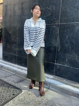「urs」｜「アイテム（ブーツ）」を使った、ur'sさん（レディース・153cm）の冬コーディネート