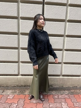 「urs」｜「アイテム（ブーツ）」を使った、ur'sさん（レディース・153cm）の冬コーディネート