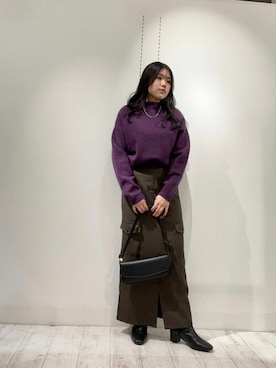 「urs」｜「アイテム（ブーツ）」を使った、ur'sさん（レディース・153cm）の冬コーディネート