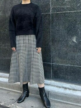 「urs」｜「アイテム（ブーツ）」を使った、ur'sさん（レディース・163cm）の冬コーディネート