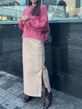 「urs」｜「アイテム（ブーツ）」を使った、ur'sさん（レディース・164cm）の冬コーディネート