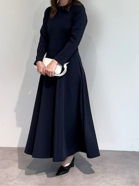 「urs」｜「アイテム（ノーカラージャケット）」を使った、ur'sさん（レディース・168cm）の冬コーディネート