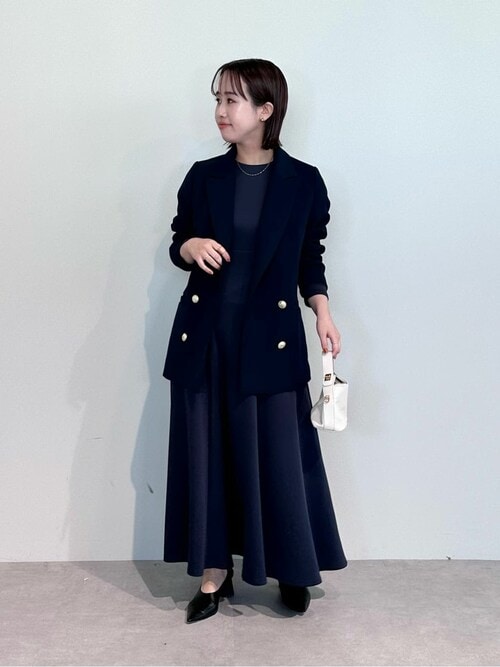 CELFORD ボンディングフィット&フレアワンピース ロングワンピース