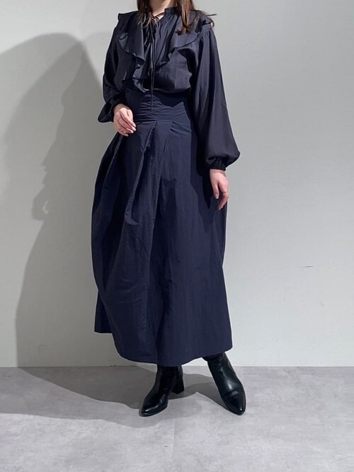 アシンメトリータックコクーンスカート（スカート）｜ur's