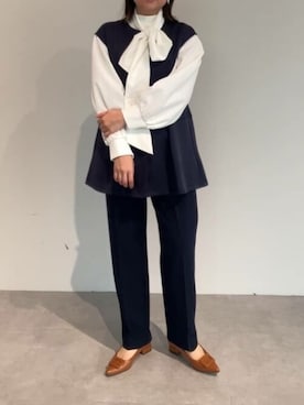 「UR'S（ユアーズ）のアイテム（ベスト）」を使った、ur'sさん（レディース・158cm）の冬コーディネート