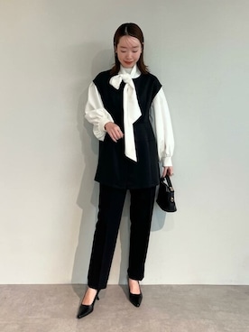 「UR'S（ユアーズ）のアイテム（ベスト）」を使った、ur'sさん（レディース・162cm）の冬コーディネート