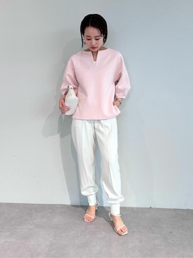 「UR'S（ユアーズ）のナローアンクルストラップサンダル（サンダル）」を使った、ur'sさん（レディース・153cm）の冬コーディネート