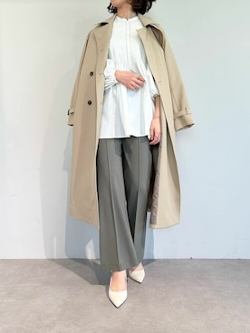 「urs」｜「アイテム（トレンチコート）」を使った、ur'sさん（レディース・169cm）の冬コーディネート
