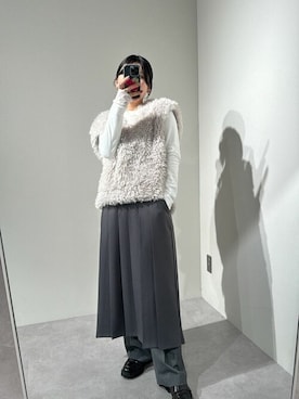 「UR'S（ユアーズ）のアイテム（ベスト）」を使った、ur'sさん（レディース・157cm）の冬コーディネート