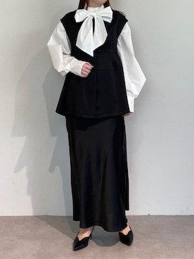 「UR'S（ユアーズ）のアイテム（ベスト）」を使った、ur'sさん（レディース・166cm）の春コーディネート