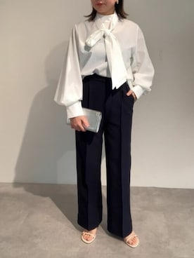 「UR'S（ユアーズ）の5㎝ヒールダブルストラップサンダル（サンダル）」を使った、ur'sさん（レディース・158cm）の春コーディネート