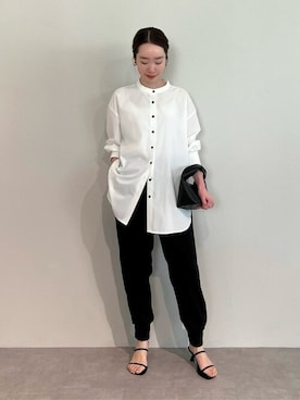 「UR'S（ユアーズ）の5㎝ヒールダブルストラップサンダル（サンダル）」を使った、ur'sさん（レディース・162cm）の春コーディネート