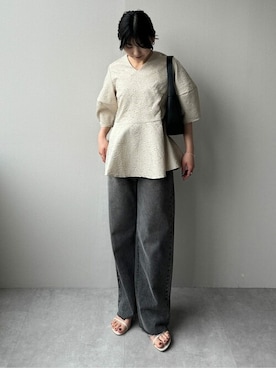 「UR'S（ユアーズ）の5㎝ヒールダブルストラップサンダル（サンダル）」を使った、ur'sさん（レディース・157cm）の春コーディネート