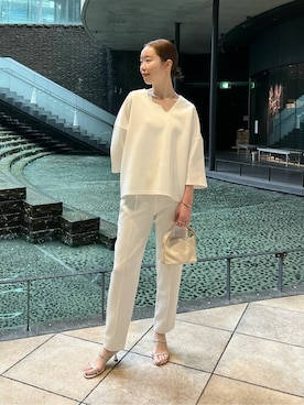 「UR'S（ユアーズ）の5㎝ヒールダブルストラップサンダル（サンダル）」を使った、ur'sさん（レディース・162cm）の春コーディネート