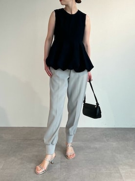 「UR'S（ユアーズ）の5㎝ヒールダブルストラップサンダル（サンダル）」を使った、ur'sさん（レディース・162cm）の春コーディネート