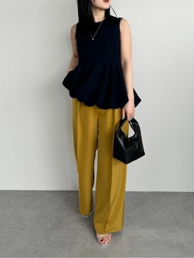 「UR'S（ユアーズ）の5㎝ヒールダブルストラップサンダル（サンダル）」を使った、ur'sさん（レディース・157cm）の春コーディネート