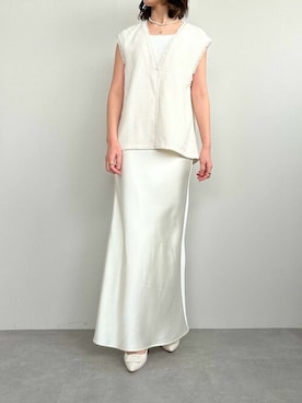 「UR'S（ユアーズ）のアイテム（ベスト）」を使った、ur'sさん（レディース・169cm）の春コーディネート