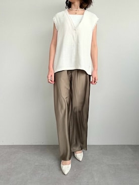 「UR'S（ユアーズ）のアイテム（ベスト）」を使った、ur'sさん（レディース・169cm）の春コーディネート