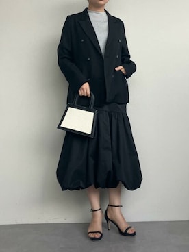 「アイテム（ニット/セーター、シルバー系）」を使った、ur'sさん（レディース・158cm）の春コーディネート