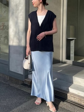 「UR'S（ユアーズ）のアイテム（ベスト）」を使った、ur'sさん（レディース・162cm）の春コーディネート