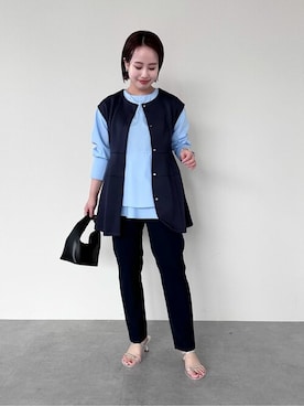 「UR'S（ユアーズ）のアイテム（ベスト）」を使った、ur'sさん（レディース・153cm）の春コーディネート