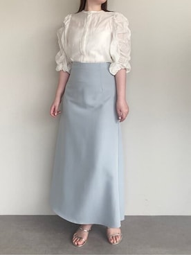 「UR'S（ユアーズ）の5㎝ヒールダブルストラップサンダル（サンダル）」を使った、ur'sさん（レディース・166cm）の春コーディネート