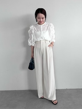 「UR'S（ユアーズ）の5㎝ヒールダブルストラップサンダル（サンダル）」を使った、ur'sさん（レディース・153cm）の春コーディネート