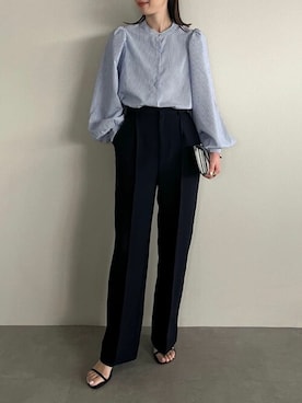 「UR'S（ユアーズ）の5㎝ヒールダブルストラップサンダル（サンダル）」を使った、ur'sさん（レディース・162cm）の春コーディネート