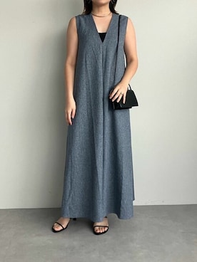 「UR'S（ユアーズ）の5㎝ヒールダブルストラップサンダル（サンダル）」を使った、ur'sさん（レディース・158cm）の春コーディネート