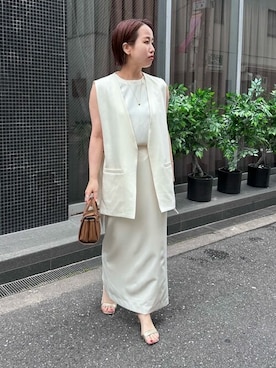 「UR'S（ユアーズ）のアイテム（ベスト）」を使った、ur'sさん（レディース・153cm）の春コーディネート