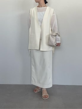 「UR'S（ユアーズ）のアイテム（ベスト）」を使った、ur'sさん（レディース・153cm）の春コーディネート