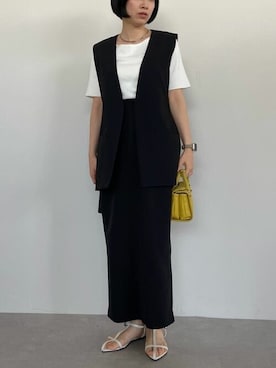 「UR'S（ユアーズ）のアイテム（ベスト）」を使った、ur'sさん（レディース・157cm）の春コーディネート