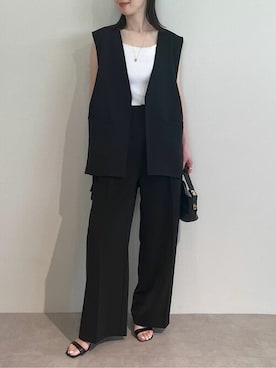 「UR'S（ユアーズ）のアイテム（ベスト）」を使った、ur'sさん（レディース・162cm）の春コーディネート