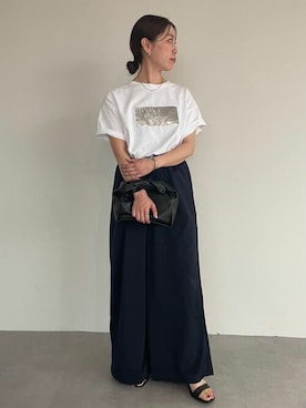「UR'S（ユアーズ）の5㎝ヒールダブルストラップサンダル（サンダル）」を使った、ur'sさん（レディース・153cm）の春コーディネート