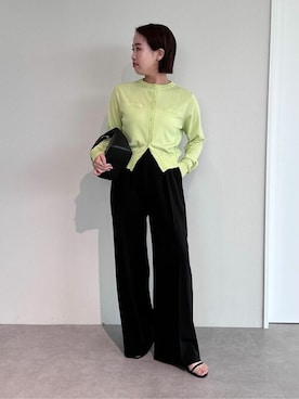 「UR'S（ユアーズ）の5㎝ヒールダブルストラップサンダル（サンダル）」を使った、ur'sさん（レディース・153cm）の春コーディネート