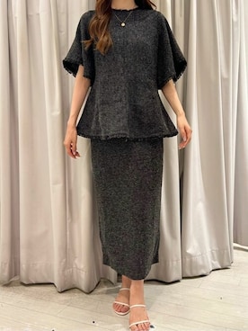 「UR'S（ユアーズ）の5㎝ヒールダブルストラップサンダル（サンダル）」を使った、ur'sさん（レディース・164cm）の夏コーディネート