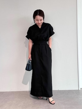 「UR'S（ユアーズ）の5㎝ヒールダブルストラップサンダル（サンダル）」を使った、ur'sさん（レディース・153cm）の夏コーディネート