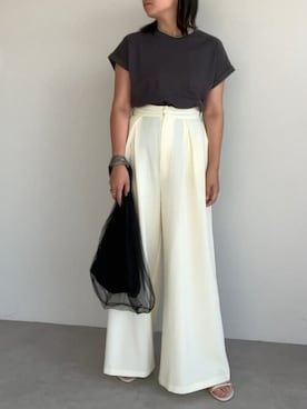 「UR'S（ユアーズ）の5㎝ヒールダブルストラップサンダル（サンダル）」を使った、ur'sさん（レディース・158cm）の夏コーディネート