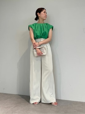 「UR'S（ユアーズ）の5㎝ヒールダブルストラップサンダル（サンダル）」を使った、ur'sさん（レディース・153cm）の夏コーディネート